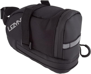 LEZYNE L-Caddy Bicycle Saddle Bag, Road, Mountain, Gravel Bike, Seat Pack, Black, Velcro Attachment, 1.2L, Black/Black-Electric Wheels of CO-Voltaire Cycles of Highlands Ranch Colorado