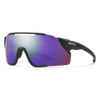 Smith Attack Mag MTB (New Generation!)-Sunglasses-Smith Optics-Matte Black + ChromaPop Violet Mirror Lens-Voltaire Cycles of Highlands Ranch Colorado