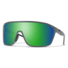 Smith Boomtown-Sunglasses-Smith Optics-Matte Cement + ChromaPop Polarized Green Mirror Lens-Voltaire Cycles of Highlands Ranch Colorado