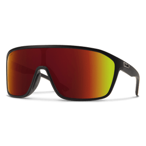 Smith Boomtown-Sunglasses-Smith Optics-Matte Black + ChromaPop Red Mirror Lens-Voltaire Cycles of Highlands Ranch Colorado