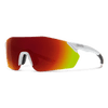 Smith Reverb-Sunglasses-Smith Optics-Matte White + ChromaPop Red Mirror Lens-Voltaire Cycles of Highlands Ranch Colorado
