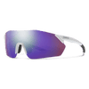 Smith Reverb-Sunglasses-Smith Optics-Matte White + ChromaPop Violet Mirror Lens-Voltaire Cycles of Highlands Ranch Colorado